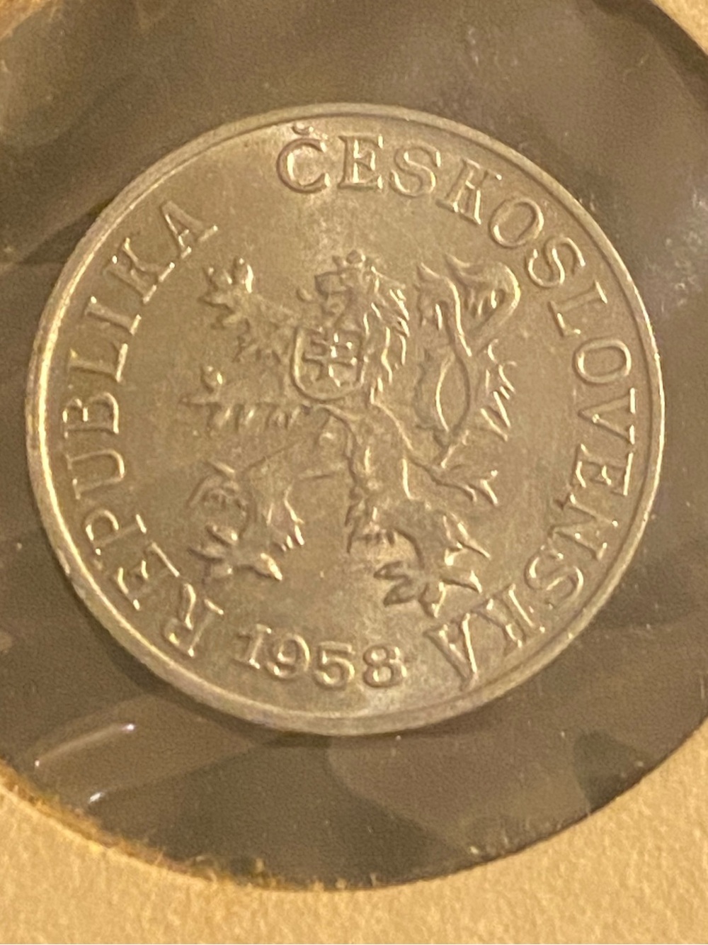 Czechoslovak 1958 Coin - Silver Tone